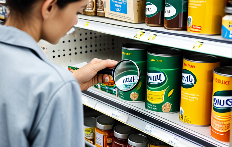 **
"A person carefully examining a product label with a magnifying glass, looking for misleading information. Background: A supermarket shelf filled with products making environmental claims. Focus on the detail and skepticism. safe for work, appropriate content, fully clothed, professional, natural proportions, well-formed hands"
**