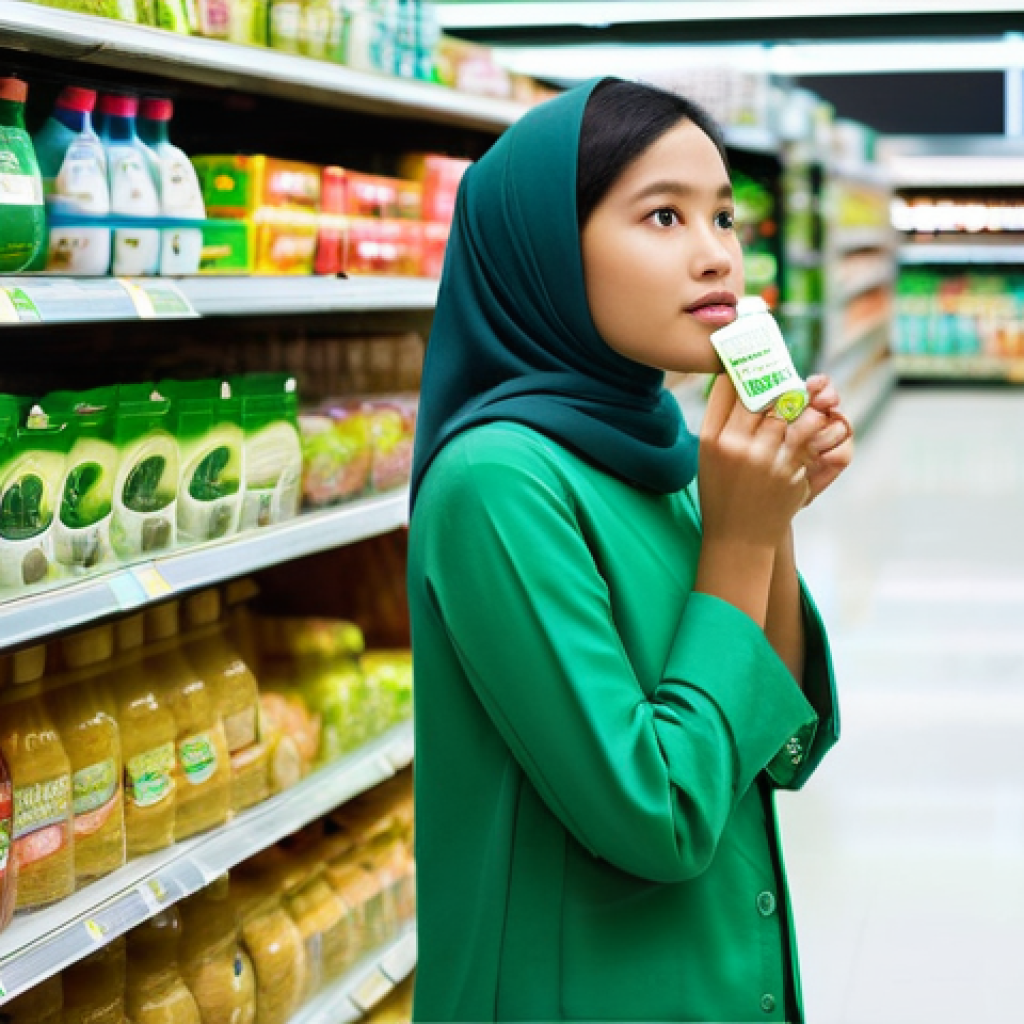 그린워싱 비판을 위한 효과적인 커뮤니케이션 - **Prompt:** A young, diverse Malaysian woman in her late 20s, wearing a modest, stylish headscarf an...