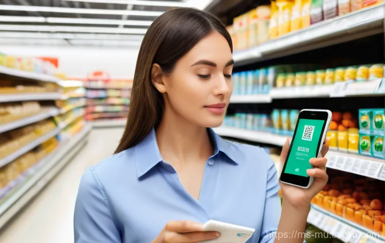 그린워싱 방지를 위한 기업의 역할 - **Prompt: The Informed Consumer's Choice**
A bright, clean image of a conscious consumer, a woma...