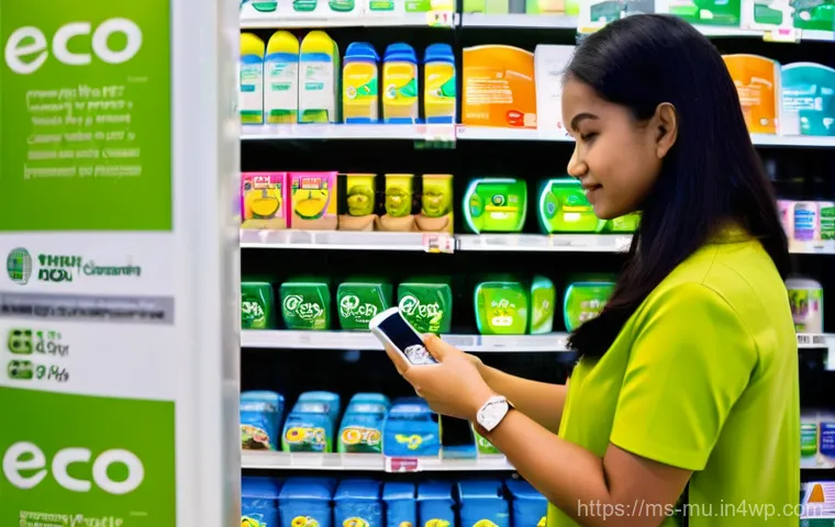 그린워싱과 소비자 신뢰 회복 전략 - **Greenwashing Deception in a Malaysian Supermarket**
A brightly lit, bustling Malaysian superma... 그린워싱과 소비자 신뢰 회복 전략 - **Greenwashing Deception in a Malaysian Supermarket**
A brightly lit, bustling Malaysian superma...